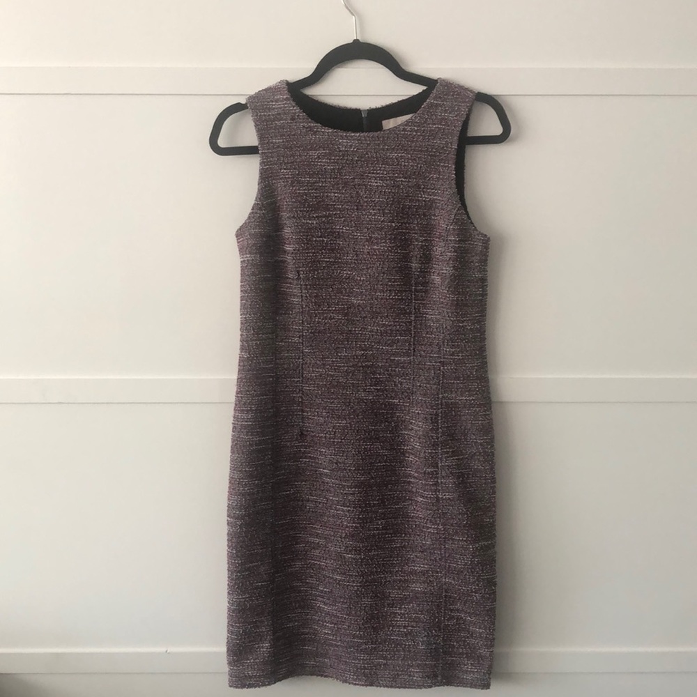 Red/black/white Loft Sleeveless Shift Dress